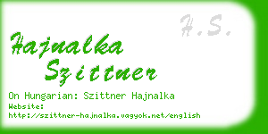 hajnalka szittner business card